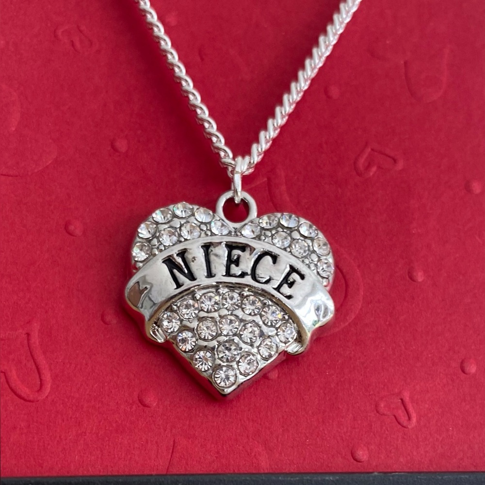 Rhinestone Heart Niece Necklace